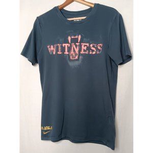 Nike Lebron James Witness Nike Dri Fit Mens Small T Shirt Gray Sneaker Athletic